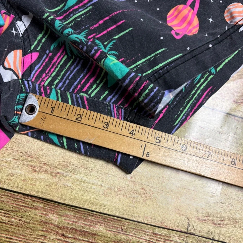 Party Pants Alien UFO Abduction Graphic Swim Trunks Shorts Men's XL